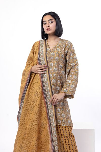 Printed | Textured Cotton | Tailored 3 Piece | GBP 40.00