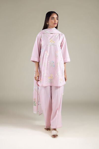 Embroidered | Cotton Dobby | Pants | GBP 20.00