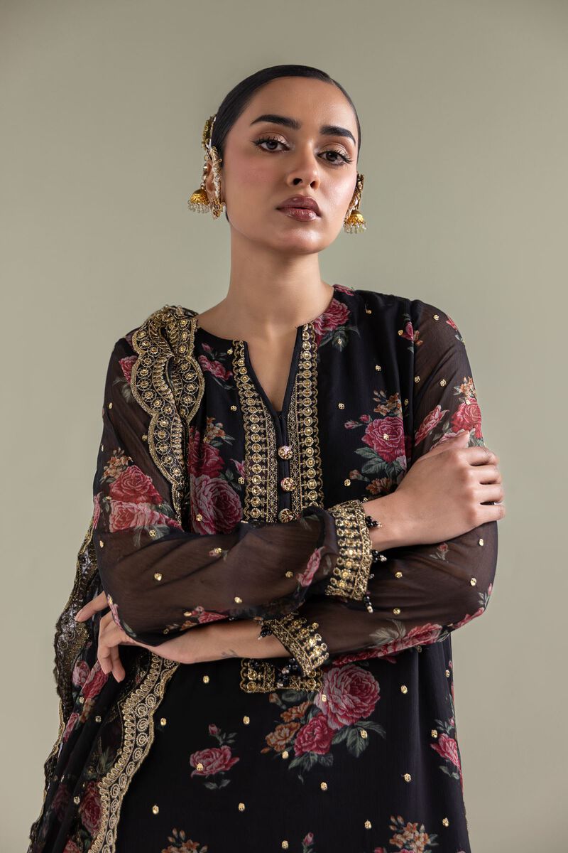 Embroidered | Chiffon | Floral 3-Piece Set | null