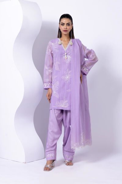 Embroidered | Cotton Zari Organza | Kurta | GBP 12.00