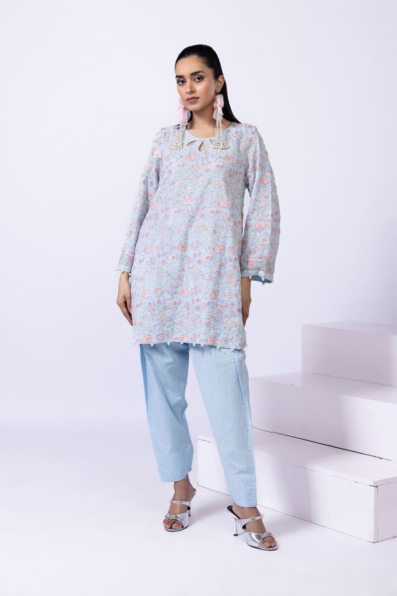 Embroidered | Polyester Crinkle Chiffon | Kurta | GBP 70.00