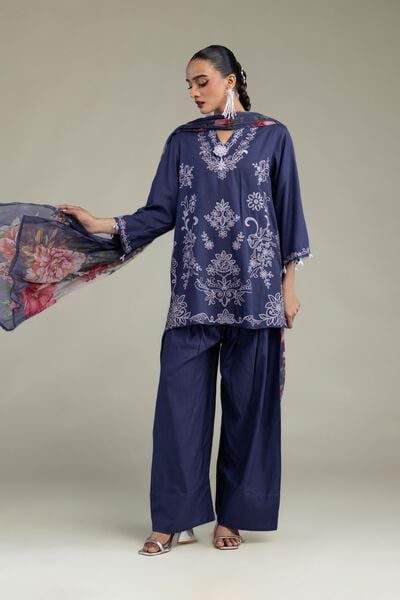 Embroidered | Raw Silk | Solid Silk Shalwar | GBP 20.00