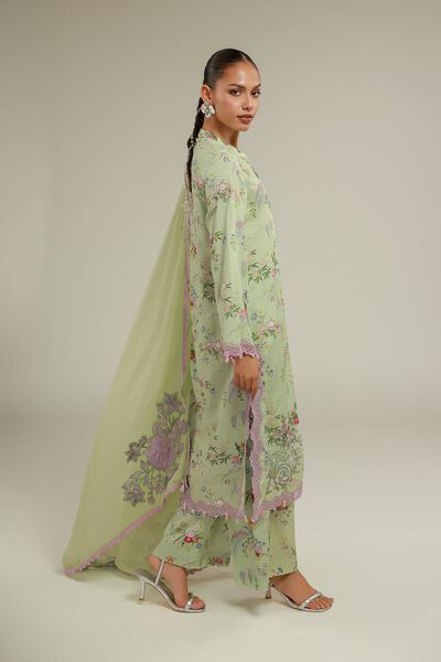 Embroidered | Raw Silk | Summer Floral Pants | GBP 20.00