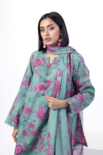 Printed | Textured Cotton | Tailored 3 Piece | GBP 40.00