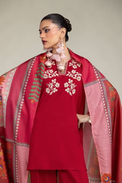 Embroidered | Raw Silk | Kurta | GBP 35.00