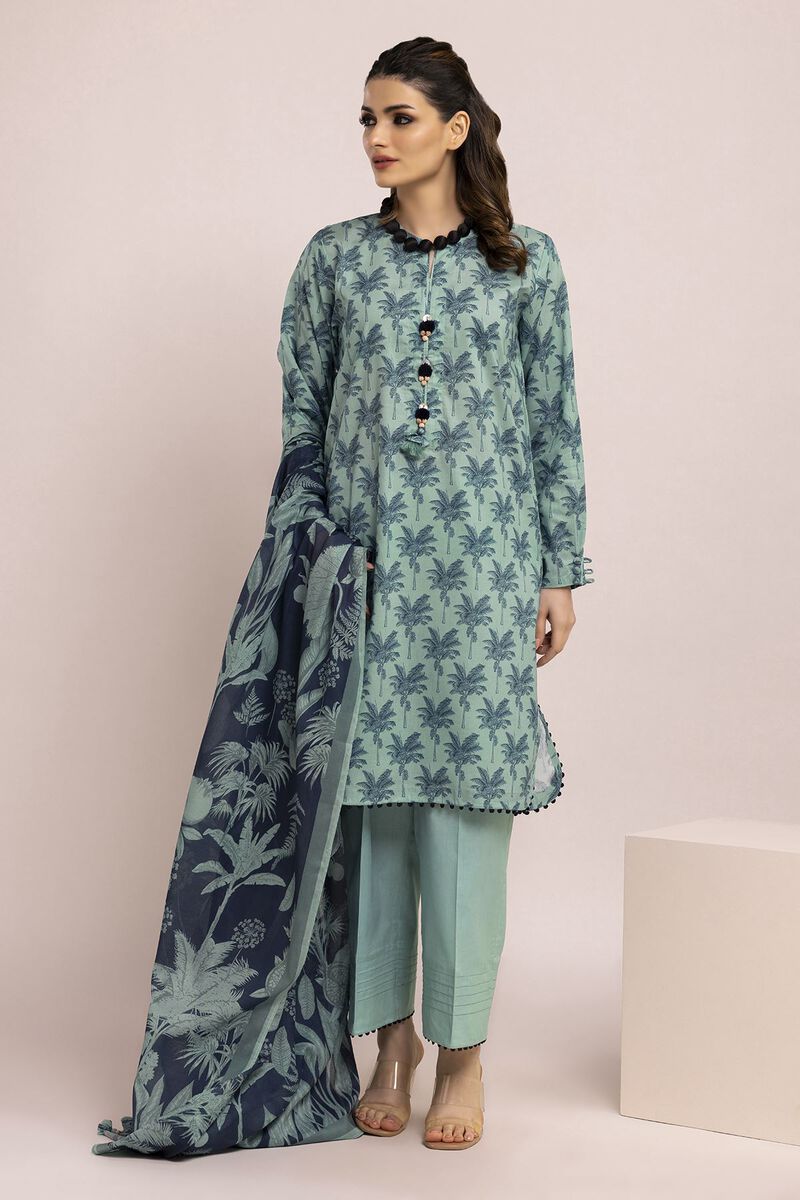 Printed | Cambric | Fabrics 3 Piece | null