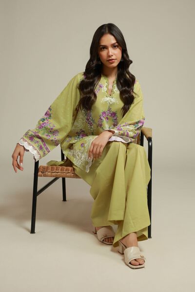 Embroidered | Cambric | Floral Lace Co-ords | GBP 40.00