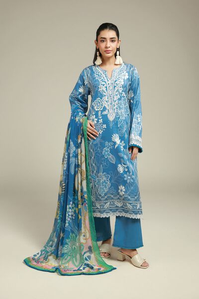 Embroidered | Satin | Fabrics 3 Piece | GBP 20.00