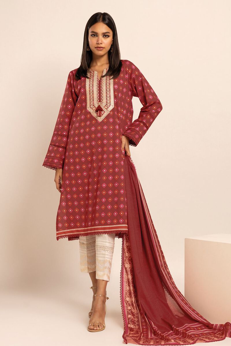 Cambric | Embroidered | Fabrics 2 Piece | Top Dupatta | null
