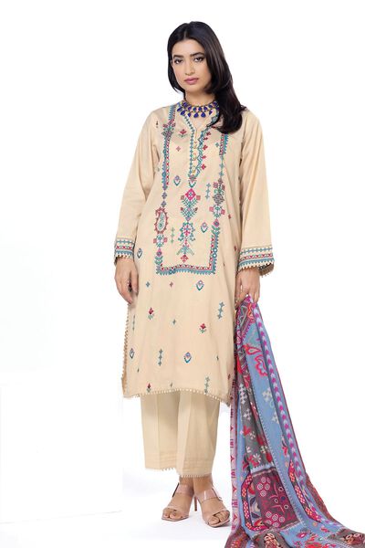 Embroidered | Dobby | Fabrics 3 Piece | GBP 22.50