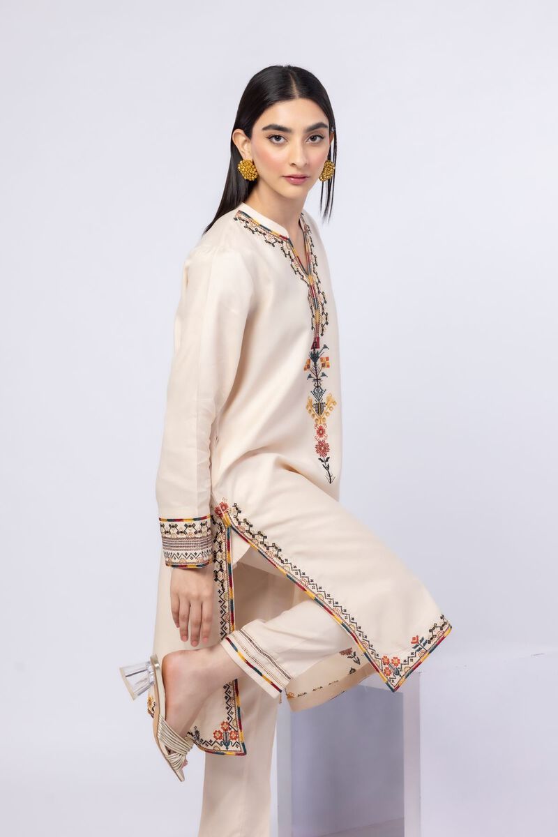 Embroidered | Russian Raw Silk | Kurta | GBP 45.00