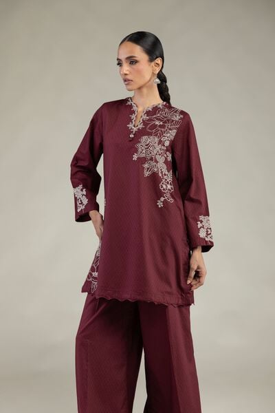 Embroidered | Cotton Dobby | Floral Cotton Kurta | GBP 40.00