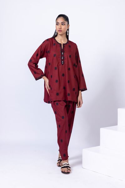 Embroidered | Crosshatch Poplin | Kurta | GBP 12.50