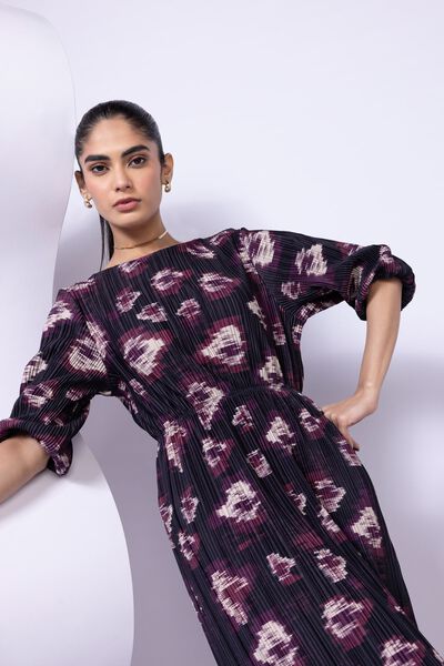 Printed | Pleated Georgette | Maxi Dress | GBP 7.50