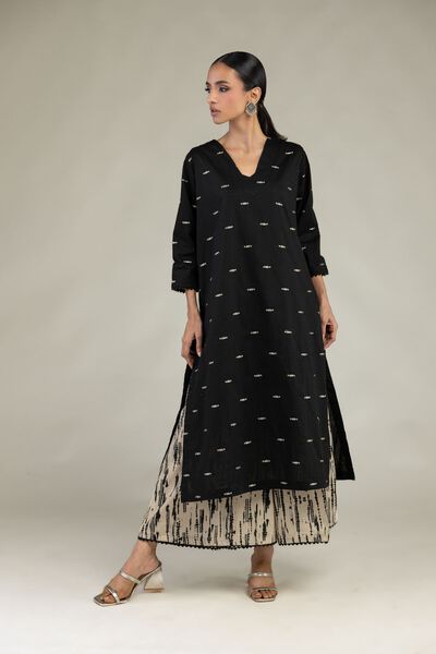 Textured Cotton | Embroidered | Textured Cotton Pants | GBP 15.00
