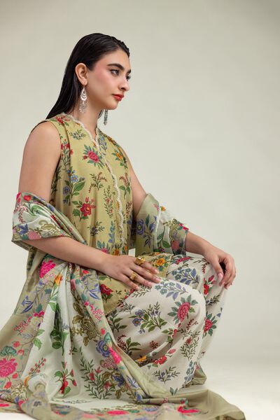 Embroidered | Mesuri | Floral Beige Dupatta | GBP 30.00