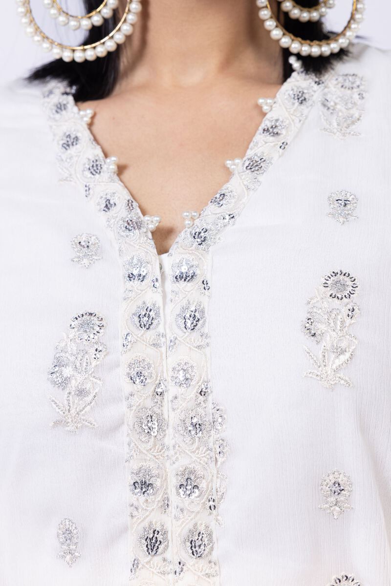 Embroidered | Polyester Crinkle Chiffon | Kurta | GBP 60.00