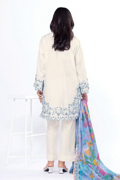 Embroidered | Dull Raw Silk | Fabrics 3 Piece | GBP 40.00