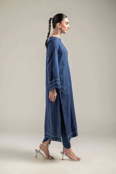 Embroidered |Cotton Dobby | Cotton Navy Shalwar | GBP 15.00