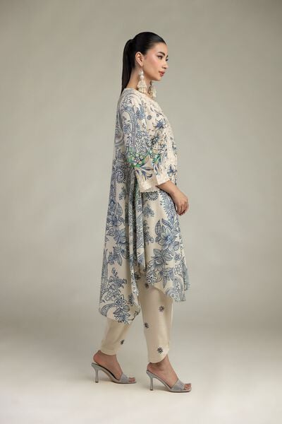 Embroidered | Raw Silk | Floral Silk Shalwar | GBP 25.00