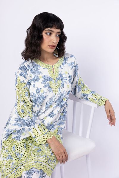 Embroidered | Crosshatch Raw Silk | Kurta | GBP 60.00