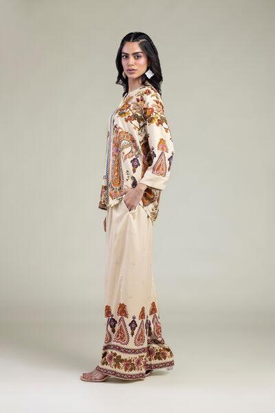 Embroidered | Viscose Crepe | Viscose Floral Trousers | GBP 25.00