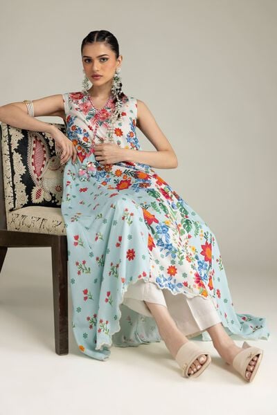 Embroidered | Raw Silk | Kurta | GBP 55.00