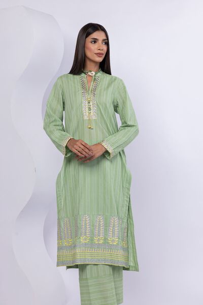 Embroidered | Lurex Stripes | Kurta | GBP 17.50
