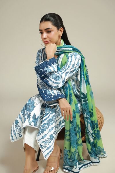 Embroidered | Satin | Fabrics 3 Piece | GBP 20.00