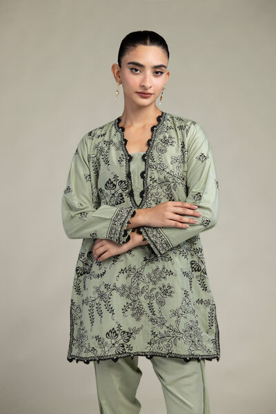 Raw Silk | Floral Silk Kurta | GBP 60.00