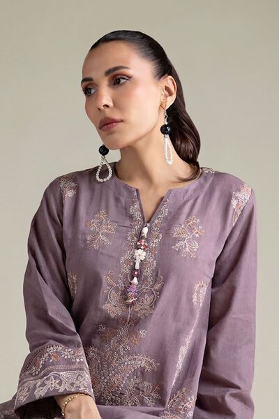 Embroidered | Textured Cotton | Tailored 2 Piece | Top and Bottom | GBP 60.00