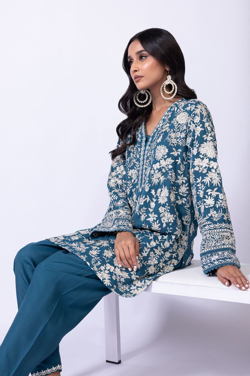 Embroidered | Polyester Crinkle Chiffon | Kurta | GBP 19.50