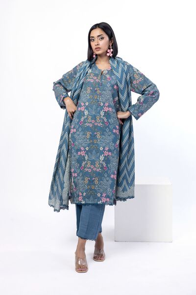 Printed | Textured Cotton | Tailored 3 Piece | GBP 40.00