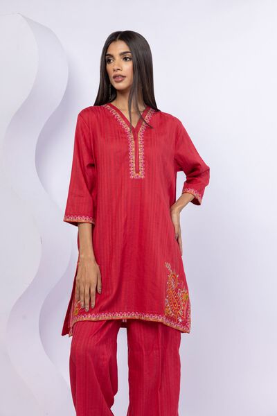 Embroidered | Leno | Kurta | GBP 30.00