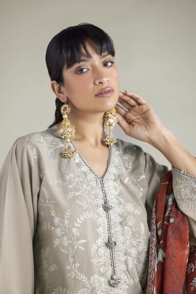 Embroidered | Cambric | Cambric Tailored 3-Piece | GBP 65.00