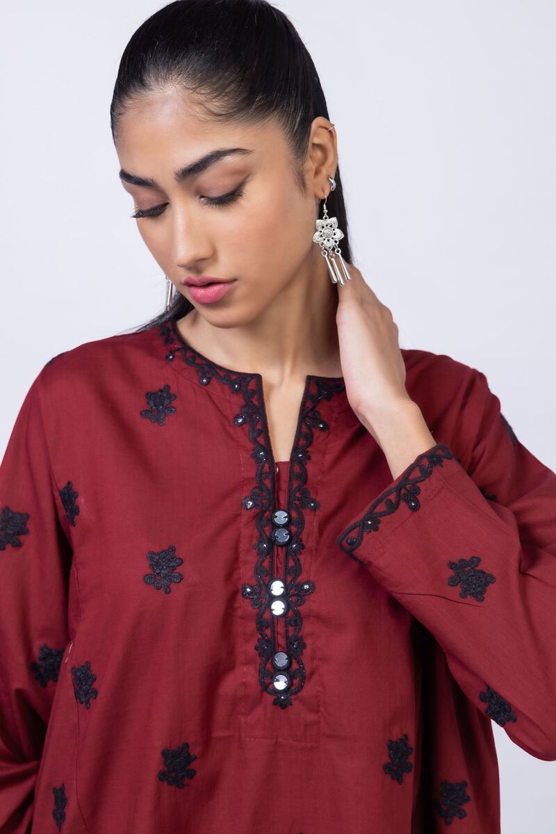 Embroidered | Crosshatch Poplin | Kurta | GBP 12.50