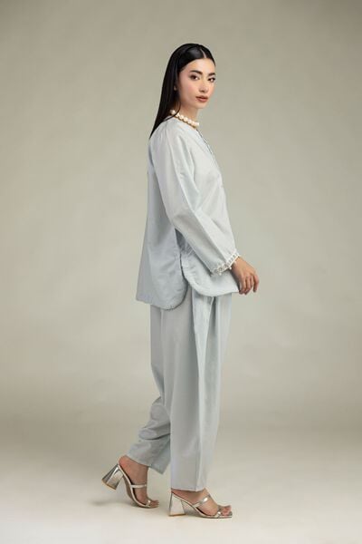 Embroidered | Mesuri | Solid Mesuri Pants | GBP 25.00