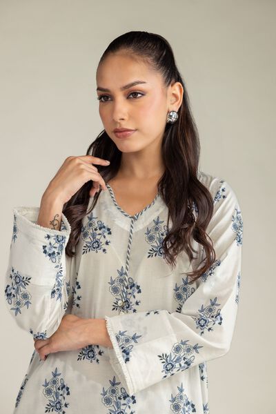 Printed | Cambric | Short V-Neck Kurta | GBP 25.00