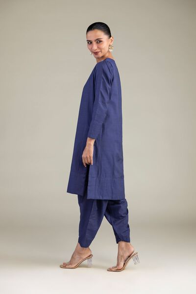 Dyed | Textured Raw Silk | Solid Silk Shalwar | GBP 25.00