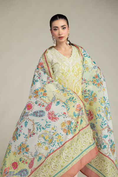 Embroidered | Polyester Silk | Silk Floral Dupatta | GBP 25.00