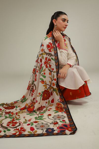 Embroidered | Cotton Net | Dupatta | GBP 15.00