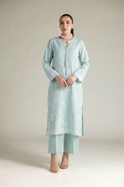 Embroidered | Textured Cotton | Tailored 2 Piece | Top and Bottom | GBP 60.00