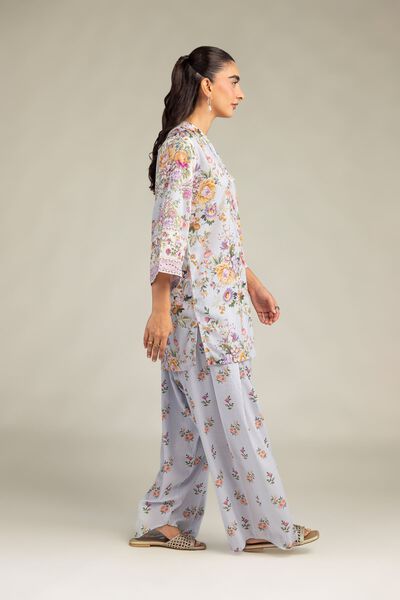 Printed | Raw Silk | Floral Silk Pants | GBP 30.00