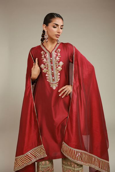 Embroidered | Raw Silk | 3 Piece Co-ord Set | GBP 120.00