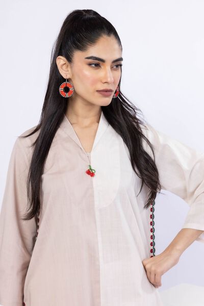 Embroidered | Crosshatch Poplin | Kurta | GBP 25.00