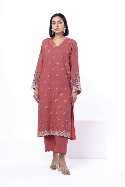 Embroidered | Heavy Textured Cotton | Tailored 2 Piece | Top and Bottom | GBP 40.00