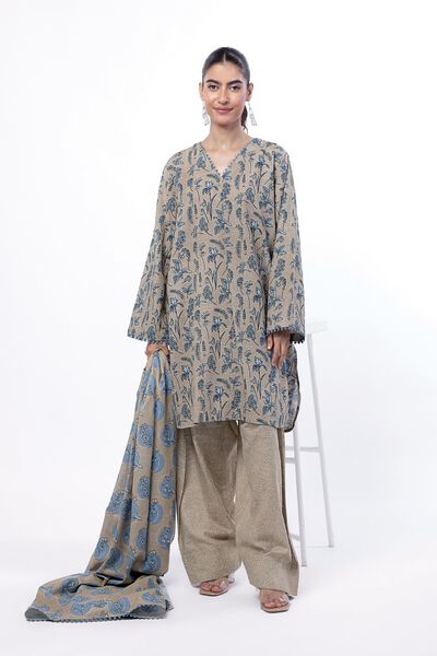 Printed | Light Khaddar | Tailored 3 Piece | GBP 40.00