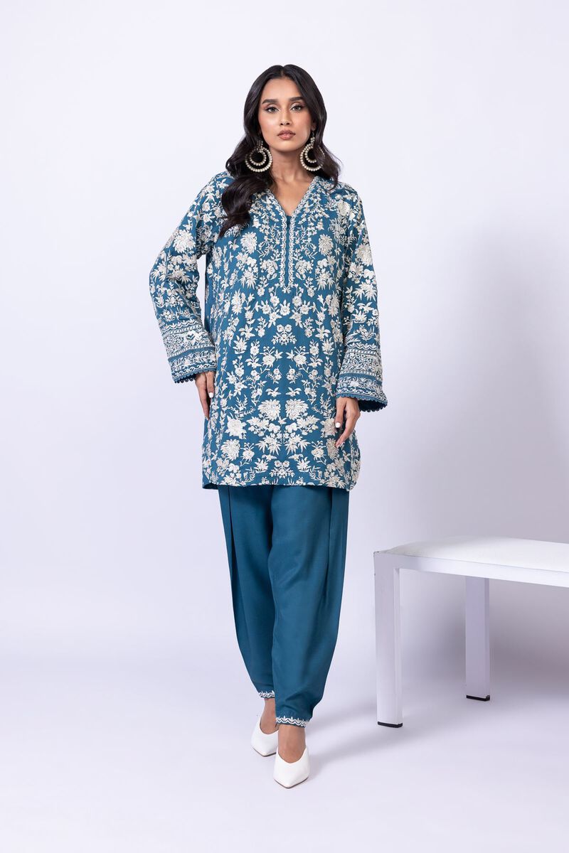 Embroidered | Polyester Crinkle Chiffon | Kurta | GBP 19.50
