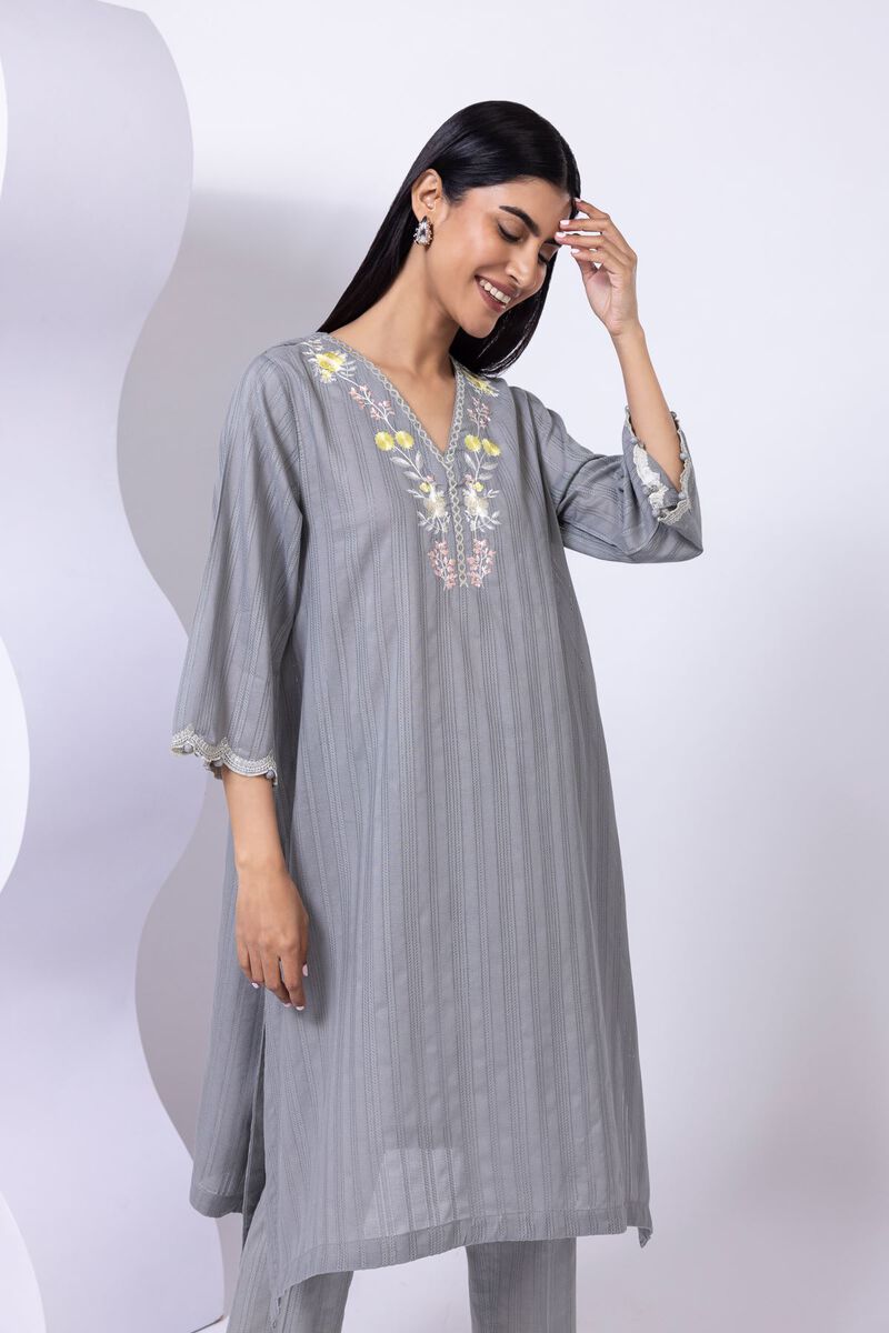 Embroidered | Leno | Kurta | GBP 12.50