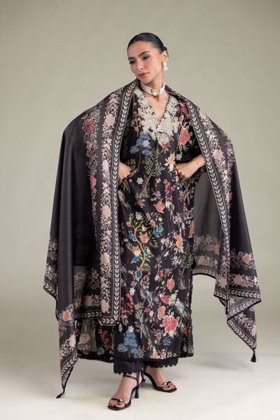 Embroidered | Raw Silk | Pants | GBP 25.00